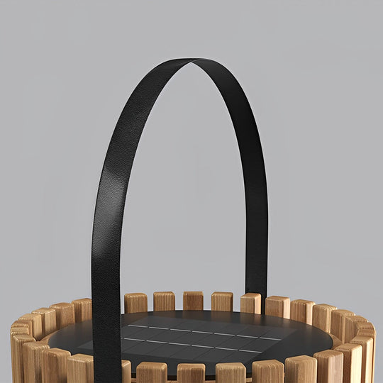 Adjustable Portable Wood Solar LED Outdoor Garden Light