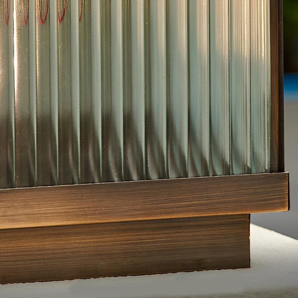 Square Solar Powered Waterproof Fence Post Lights with Remote