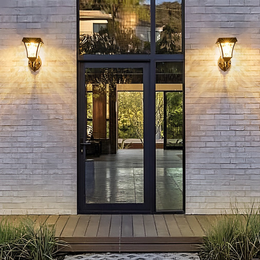 Solar LED Outdoor Wall Sconce with Touch Switch
