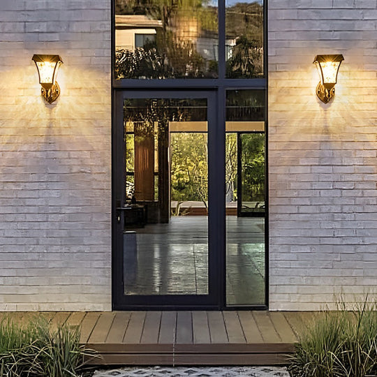 Solar LED Outdoor Wall Sconce with Touch Switch