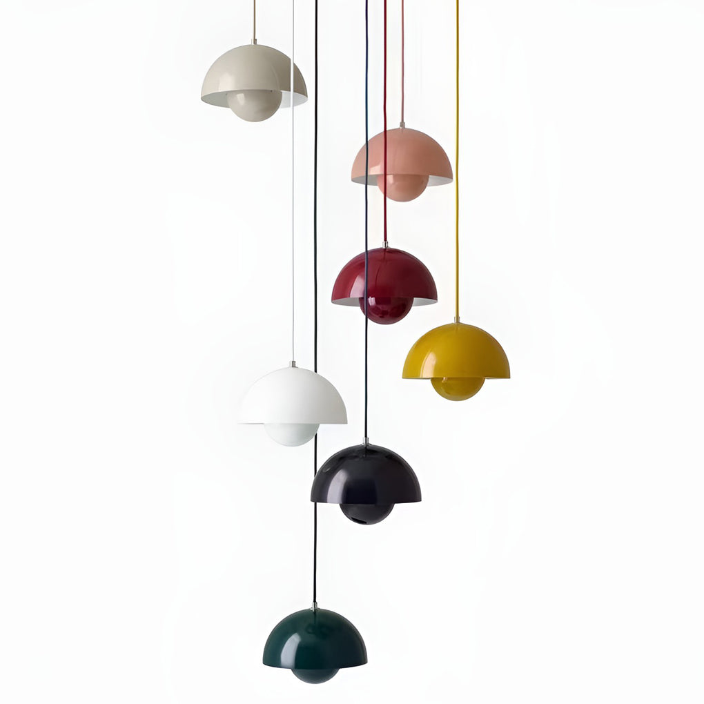 1 Light Metal Mushroom Nordic Flowerpot Pendant Light