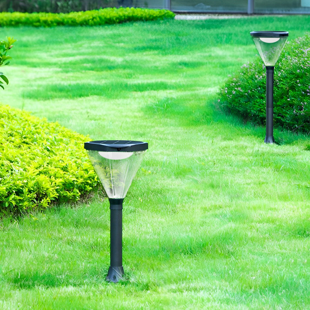 Adjustable Modern Solar LED Lawn Lamp Black Outdoor Waterproof Light