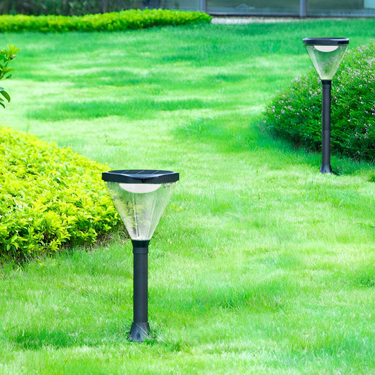 Adjustable Modern Solar LED Lawn Lamp Black Outdoor Waterproof Light
