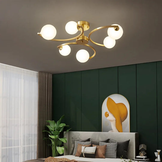 Glass Ball LED Copper Chandelier: Elegant Lighting Solution for Modern Homes