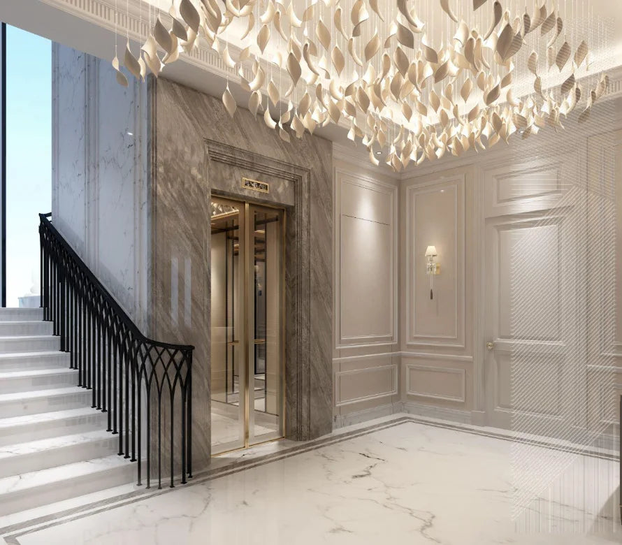 Aurevo Ceramic Leaf Chandelier – Custom Artistic Luxury Lighting