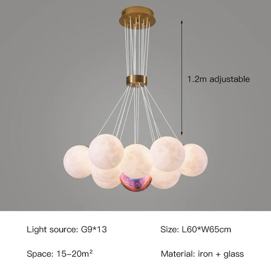 Bubble Planets Chandelier