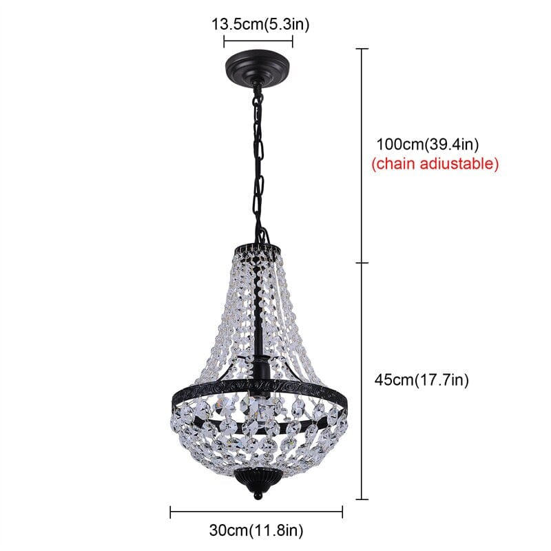 Crystal LED Waterdrop Empire Chandelier: Luxurious Elegance for Your Home