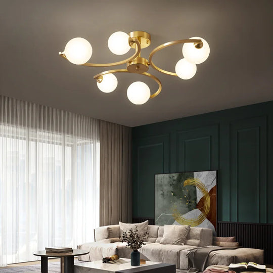 Glass Ball LED Copper Chandelier: Elegant Lighting Solution for Modern Homes