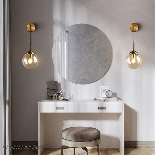 Ines Glass Hanging Ball Wall Lamp - Scandinavian Serenity for Your Space