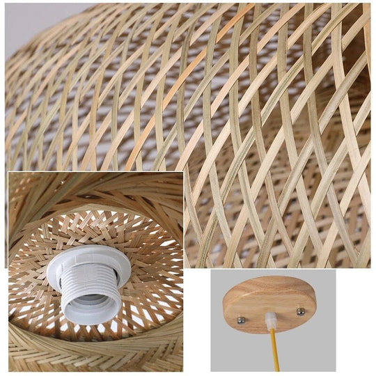 Lyra Bamboo Basket Lampshade - Eco-Friendly, Handcrafted Woven Design