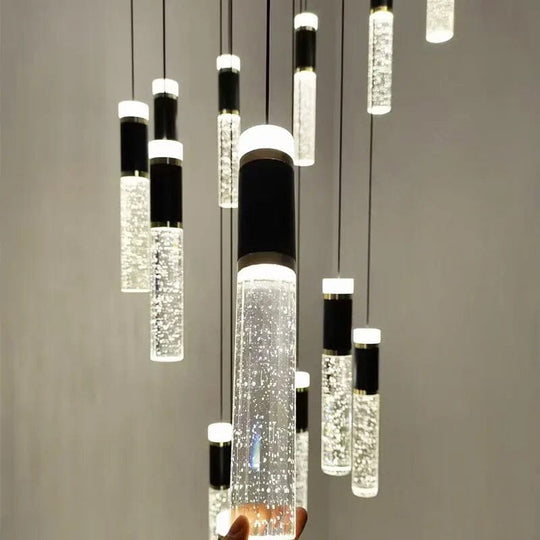 Cecilia Luxury Crystal Staircase Chandelier – Elegant Illumination for Your Staircase