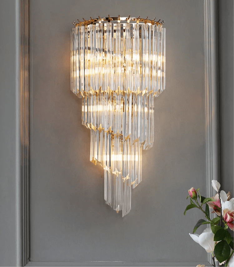 Celeste Gold Luxury Crystal Wall Lamps - Modern Elegance