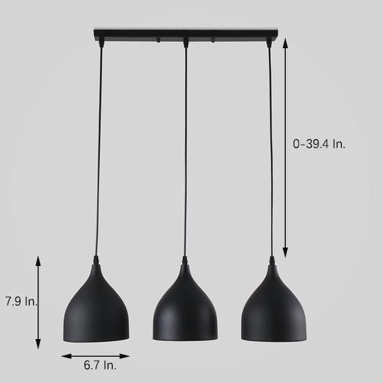 3-Light LED Modern Pendant Lights Hanging Lamp Island Lights Chandelier