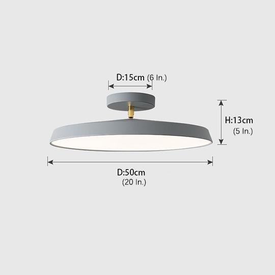 Adjustable Circular LED Nordic Ceiling Light Semi-Flush Mount Lighting