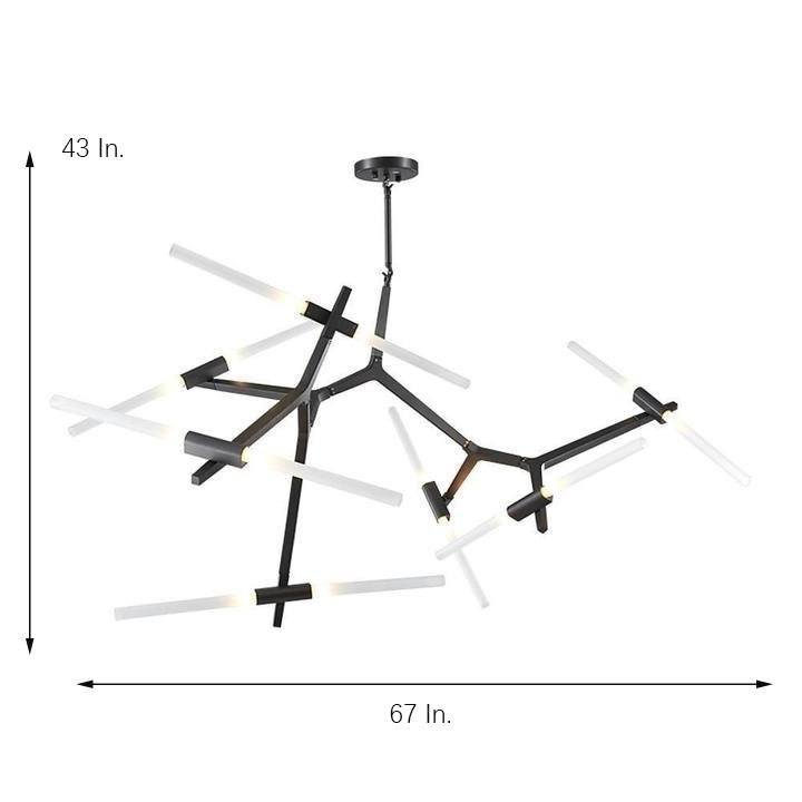 Industrial Drone-Shaped Brass Sputnik Chandelier – 14-Light LED