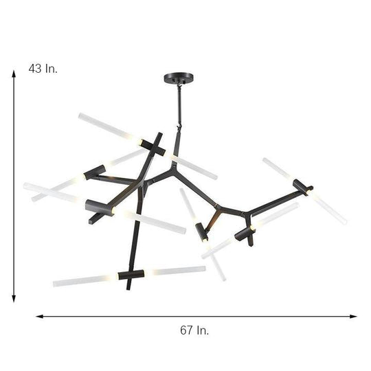 Industrial Drone-Shaped Brass Sputnik Chandelier – 14-Light LED