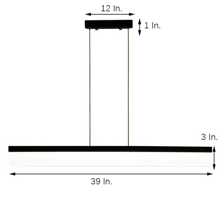 Modern Linear Aluminum Acrylic LED Pendant Light