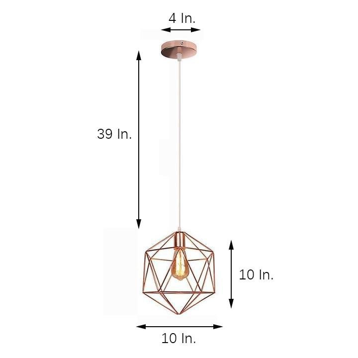 Geometric Cage LED Industrial Modern Pendant Ceiling Light