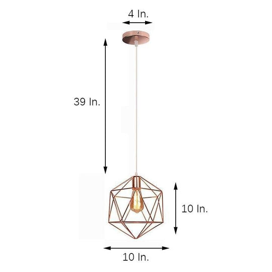 Geometric Cage LED Industrial Modern Pendant Ceiling Light