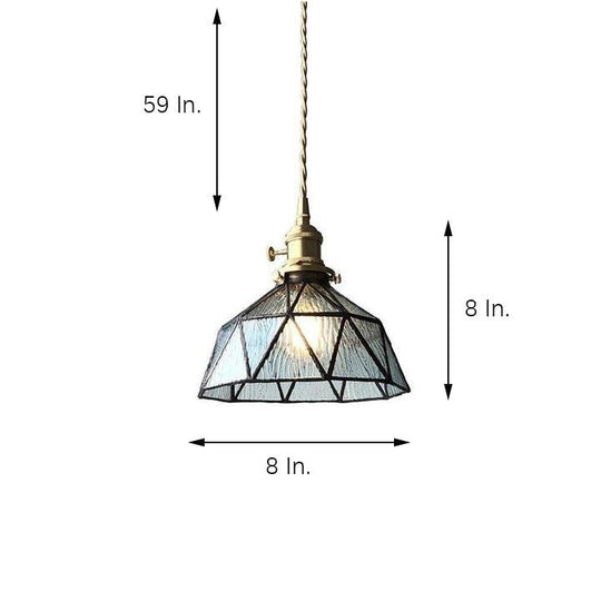 Lantern Industrial Glass Metal Pendant Light