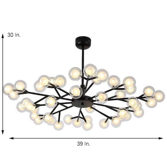 45 Lights LED Cluster Design Glass Modern Chandelier