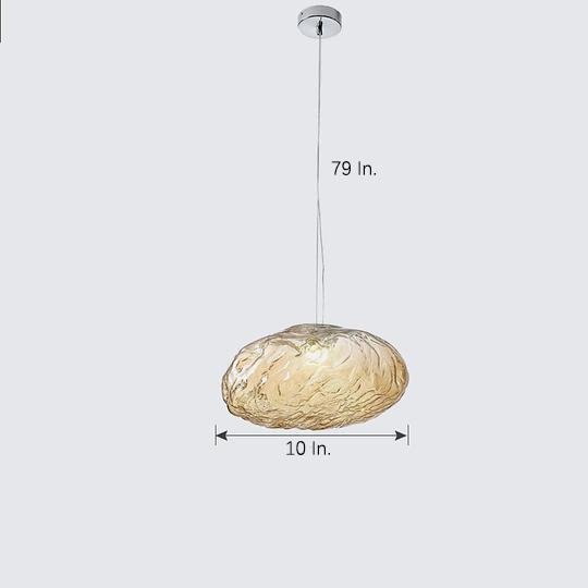 Distressed Metal Smoked Glass Globe Pendant Light