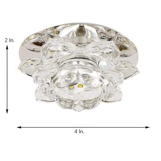 Electroplated Glass Flower Design LED Ceiling Light