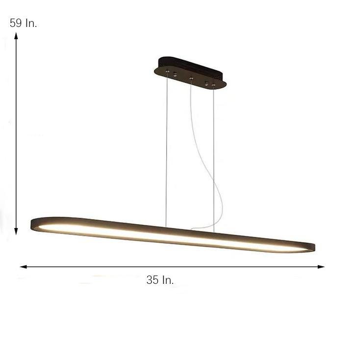 Black White Coffee Oval Shaped LED Modern Ceiling Lights Pendant Lights