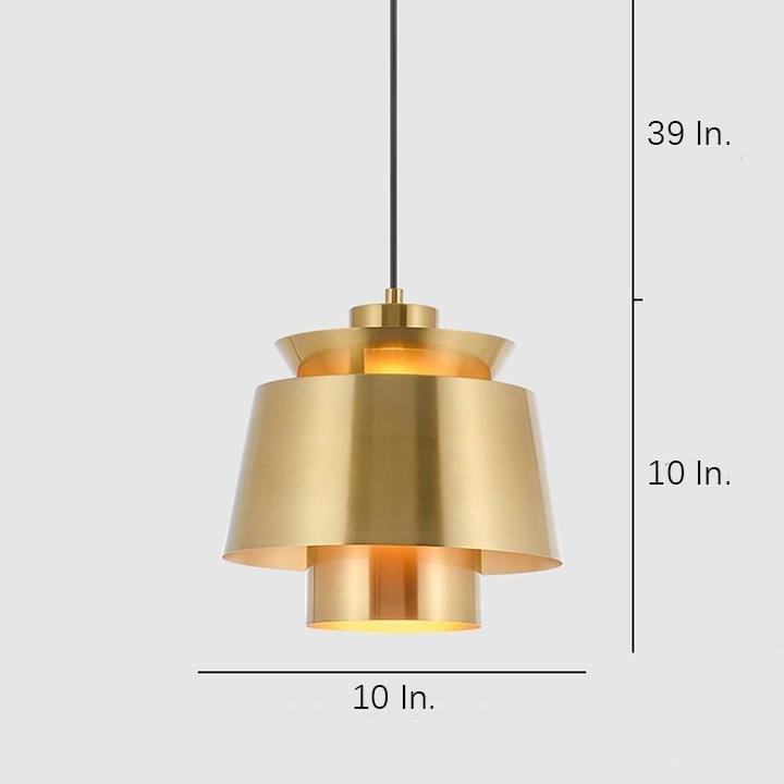 Creative Cylindrical Electroplated Metal LED Modern Pendant Light