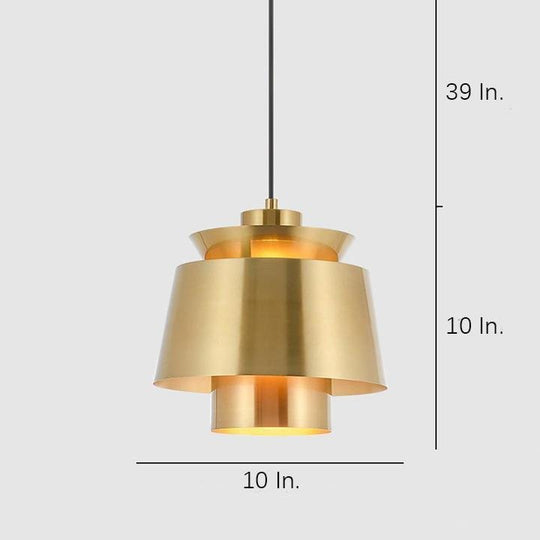 Creative Cylindrical Electroplated Metal LED Modern Pendant Light
