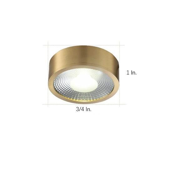 Round LED Copper Modern Flush Mount Ceiling Light