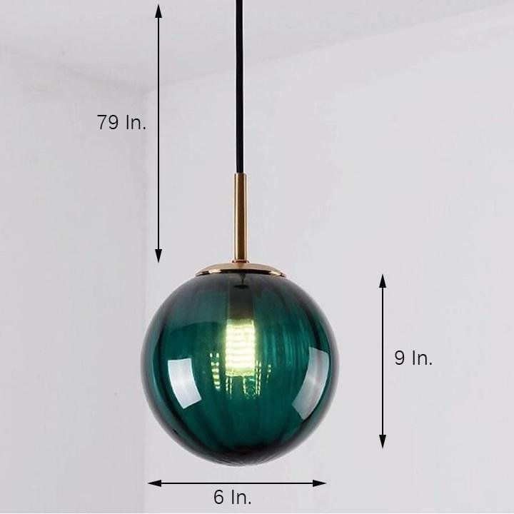 Ball-Shaped Electroplated Glass LED Modern Pendant Light