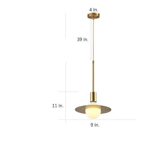 Ball-Shaped LED Gold Modern Pendant Light