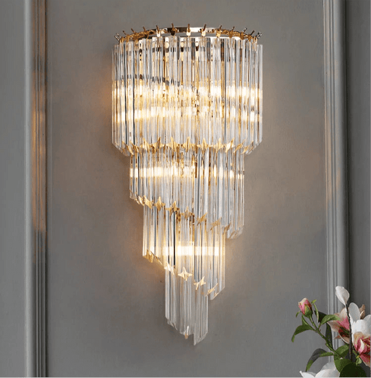 Celeste Gold Luxury Crystal Wall Lamps - Modern Elegance