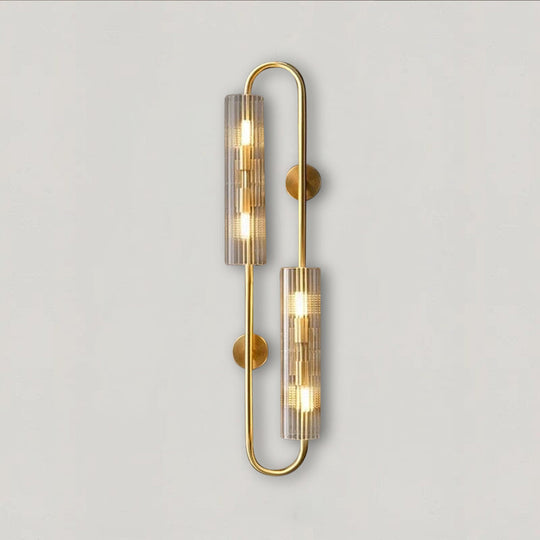 Lysandra Bed Side Copper Glass Wall Light – Where Sleek Design Meets Sophisticated Illumination