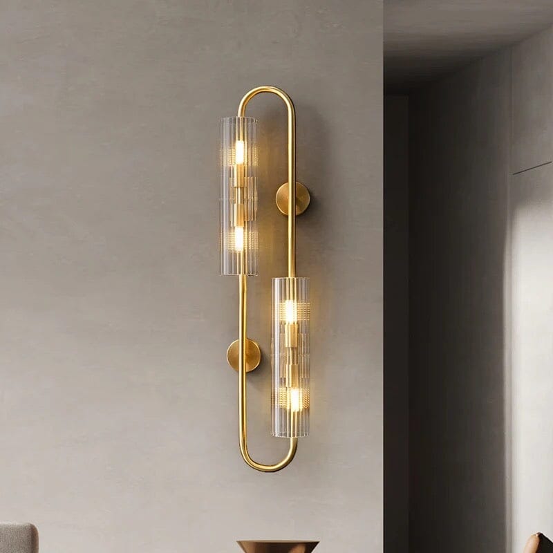 Lysandra Bed Side Copper Glass Wall Light – Where Sleek Design Meets Sophisticated Illumination