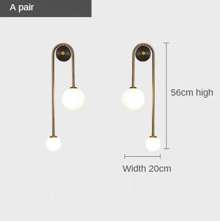 Clara Creative Glass Ball LED Wall Lamp - Modern Elegance