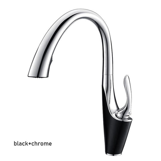 Pull Out Kitchen Sink Faucet Deck Mounted Stream Sprayer Nozzle Kitchen Hot Cold Mixer Taps