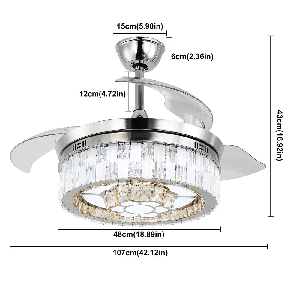 Riley 3 Blades Ceiling Fan with LED Lights