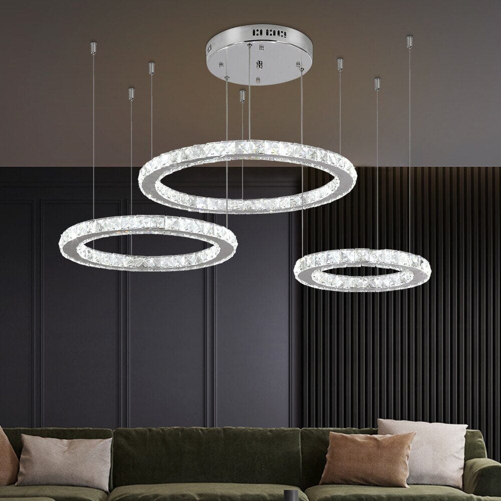 Carter Ring Chandelier – Elegant LED Lighting with Adjustable Design