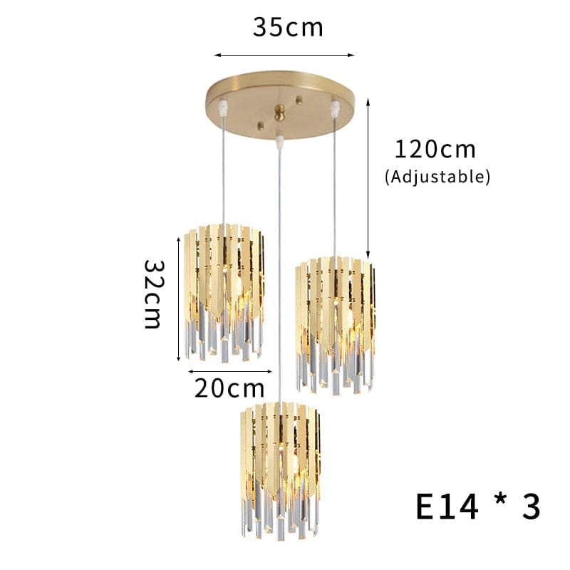 Gianna Small Round Gold K9 Crystal LED Chandelier – Illuminate Your Space with Modern Elegance