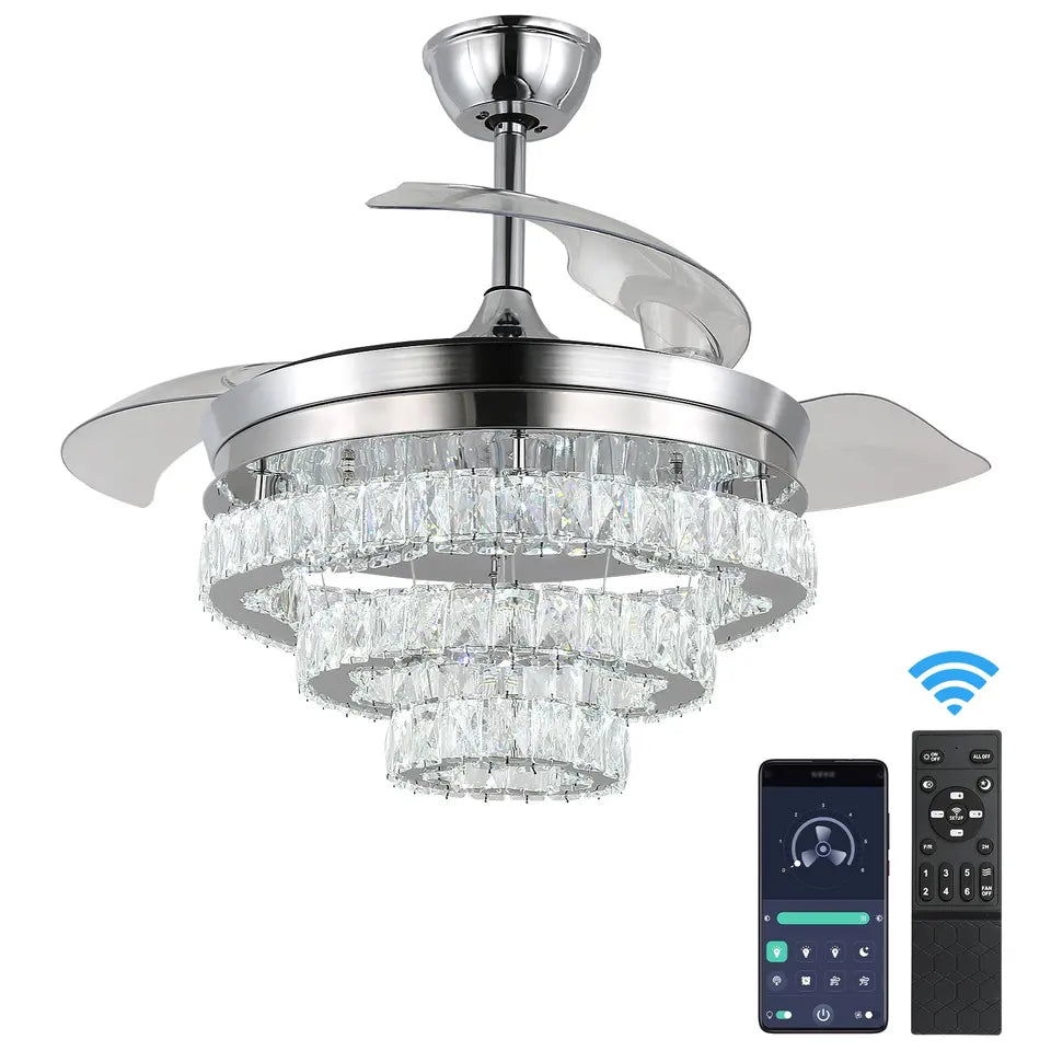 Alhena Reversible Intelligent Ceiling Fan with LED Light - Modern Elegance & Smart Control