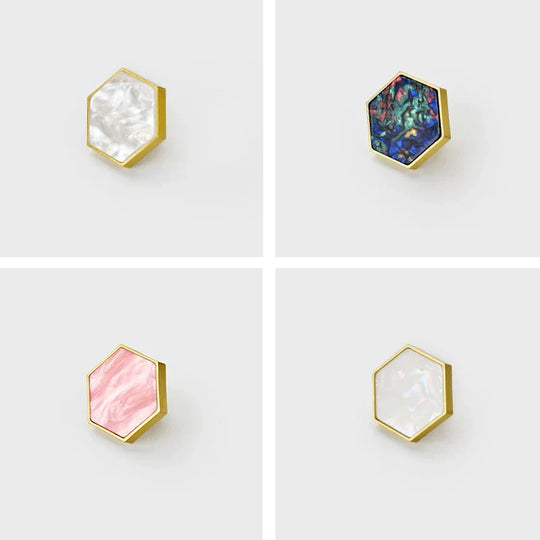 Modern Brass Shell Knobs – Colorful Cabinet & Wardrobe Pulls