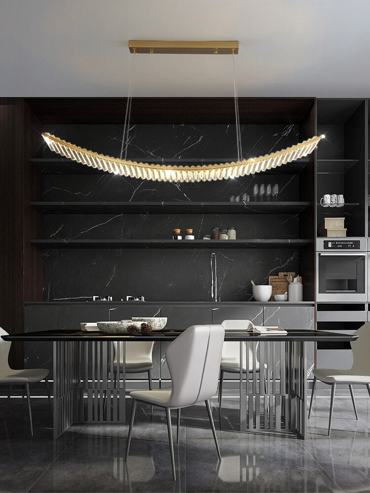 Shopia - Luxury Arch Crystal Suspension Chandelier - Modern Lighting Design