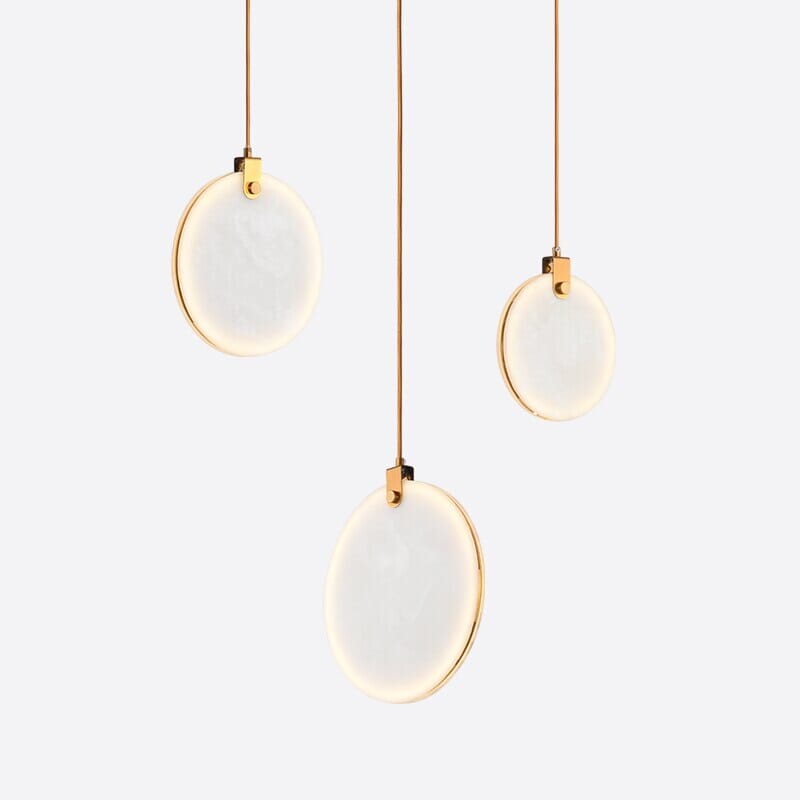 Edith Round Marble Stone Pendant Light