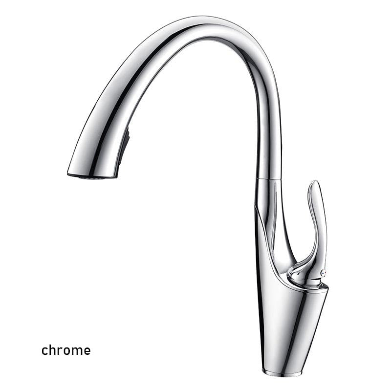 Pull Out Kitchen Sink Faucet Deck Mounted Stream Sprayer Nozzle Kitchen Hot Cold Mixer Taps