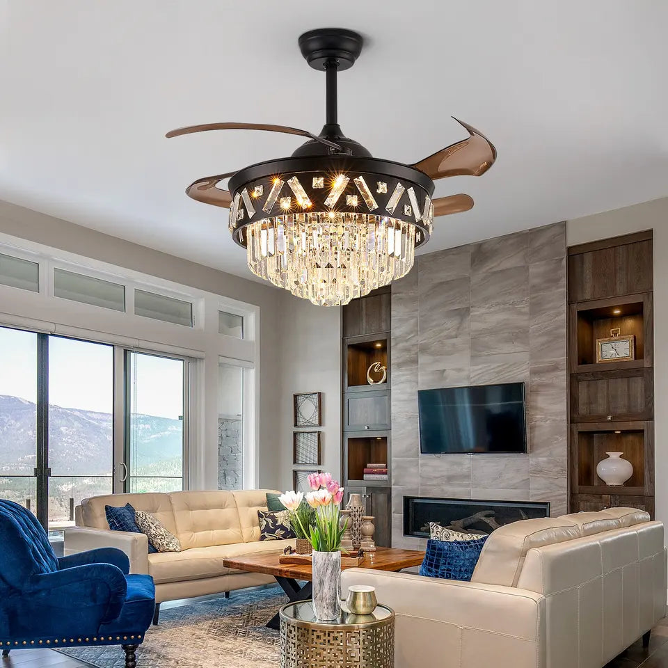 Sophia Retractable Ceiling Fan with Light: Feel the Breeze and Illuminate Your Space