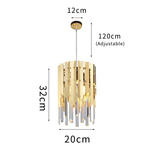 Gianna Small Round Gold K9 Crystal LED Chandelier – Illuminate Your Space with Modern Elegance