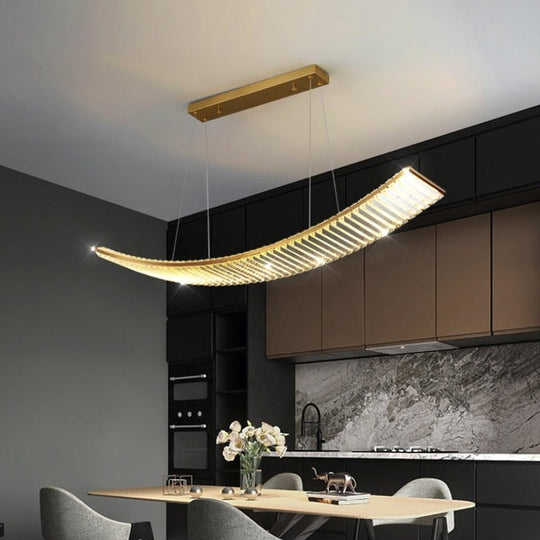 Shopia - Luxury Arch Crystal Suspension Chandelier - Modern Lighting Design