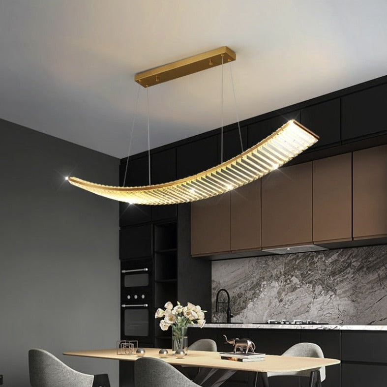 Shopia - Luxury Arch Crystal Suspension Chandelier - Modern Lighting Design